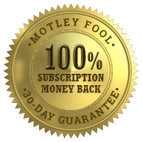 Shiny gold seal: Motley Fool 30-Day Guarantee - 100% Subscription Money Back