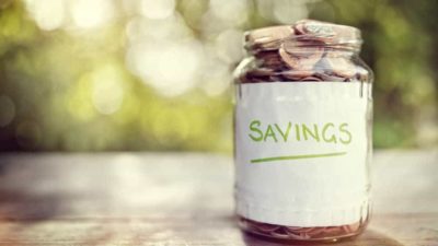 Jar filled with coins