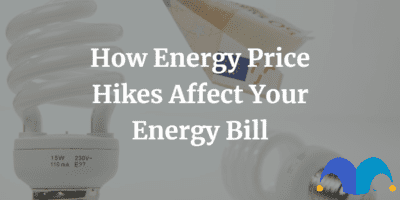 Light bulbs with the text “How energy price hikes affect your energy bill” and The Motley Fool jester cap logo