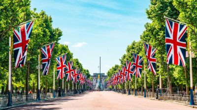 The Mall in Westminster, leading to Buckingham Palace