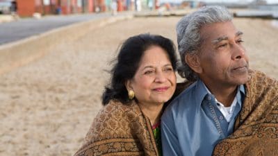 Mature couple at the beach