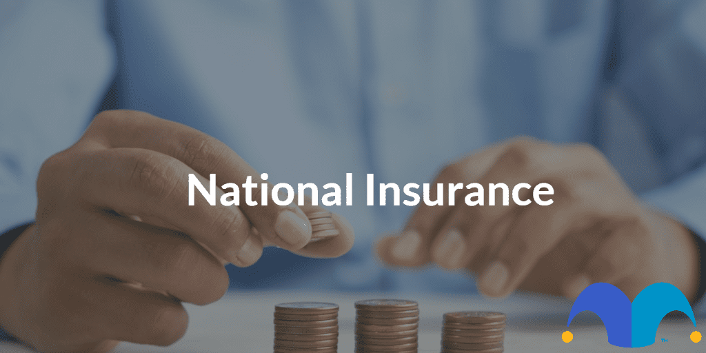 man counting money with the text “national insurance” and The Motley Fool jester cap logo