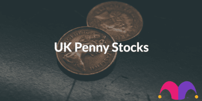 Two UK pennies with the text "UK Penny Stocks"